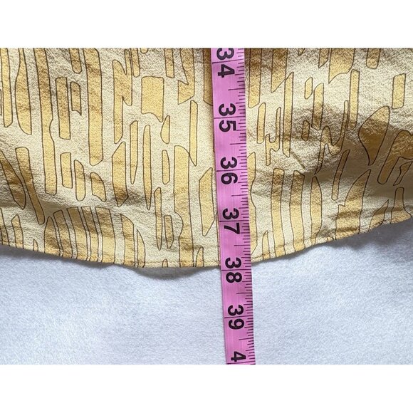 Vtg CALVIN KLEIN Women Sheer Silk Dress Pullover Chiffon Sz M Orange 47-12 - Picture 11 of 11